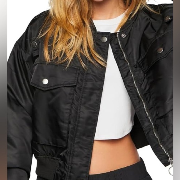 Black Bomber Jacket - Picture 1 of 6